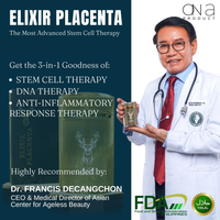 Thumbnail for Gfoxx Elixir Placenta product image with doctor endorsement for stem cell, DNA, and anti-inflammatory therapies, FDA and Halal approved.