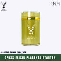 Thumbnail for Gfoxx Elixir Placenta Starter bottle with deer logo on a ribbed green container.