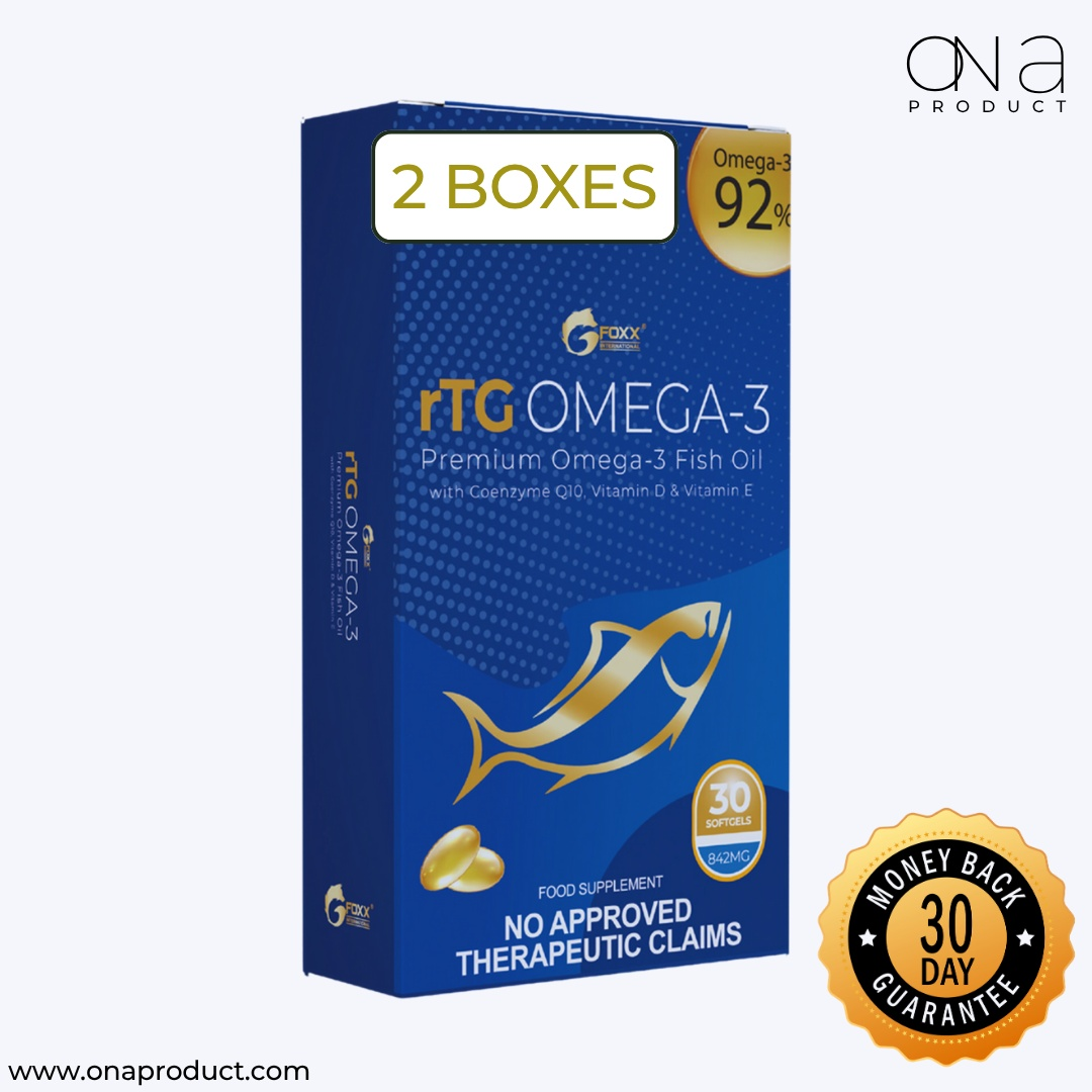 RTG Omega-3 Fish Oil Bundle bottle with softgels for heart, brain, and joint health supplement